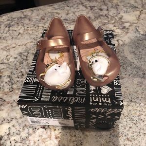 Beauty & the Beast Metallic Pink Mini Melissa